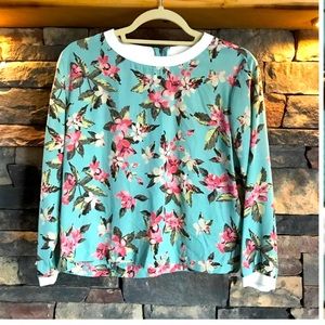 FOREVER 21 Floral Back Zipper Blouse